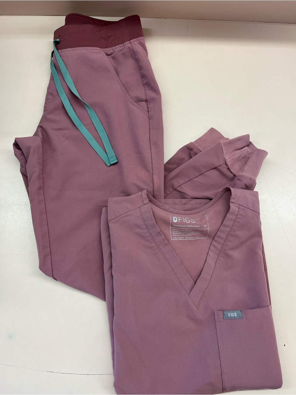 FIGS Scrub Set Mineral Mauve XS